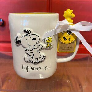 NWT SNOOPY Woodstock Happiness is... Rae Dunn Mug Peanuts